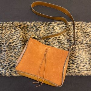 Vince Camuto Enora Dark Rum Leather Crossbody Bag